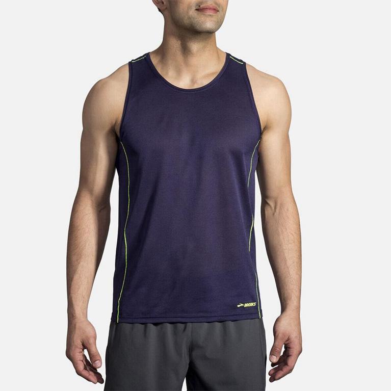 Brooks Running Apparel Mens Sale Brooks Running Tank Top Blue Size M Ireland Clearance Outlet Online